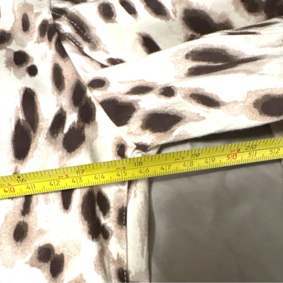 Leopard Print Denim Jacket With Studded Collar By Chicos 0=Small or 4 - Picture 6 of 7